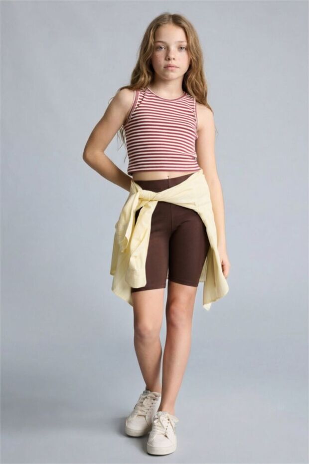 Girl's Leggings B5591A8/Bn320 Brown