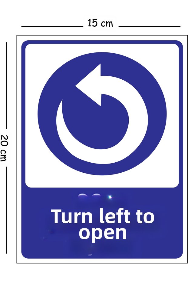 Metal Sign: Turn to the Right 15X20 cm Warning Work Safety Sign