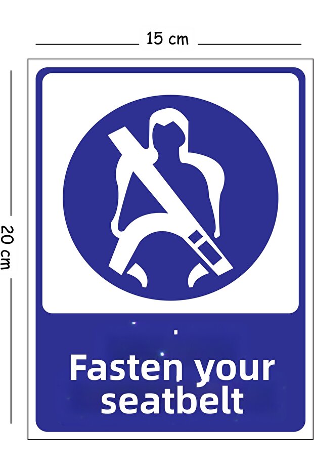 Plug in Metal Safety Belt 2 15X20 cm Warning Work Safety Sign