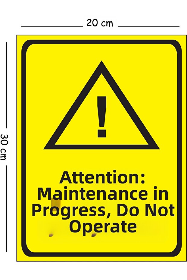Metal Dijjat Maintenance Is in Progress 20X30 cm A4 Warning Work Safety Sign