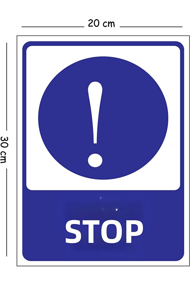 Metal Far Away Sign 20X30 cm A4 Warning Work Safety Sign