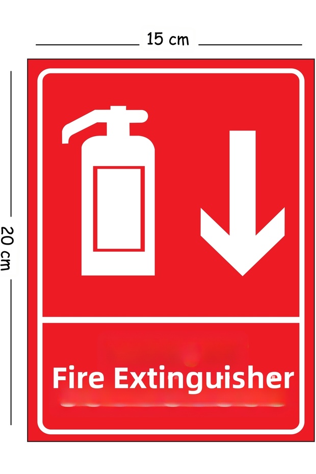Metal Fire Extinguisher 2 15X20 cm Warning Work Safety Sign