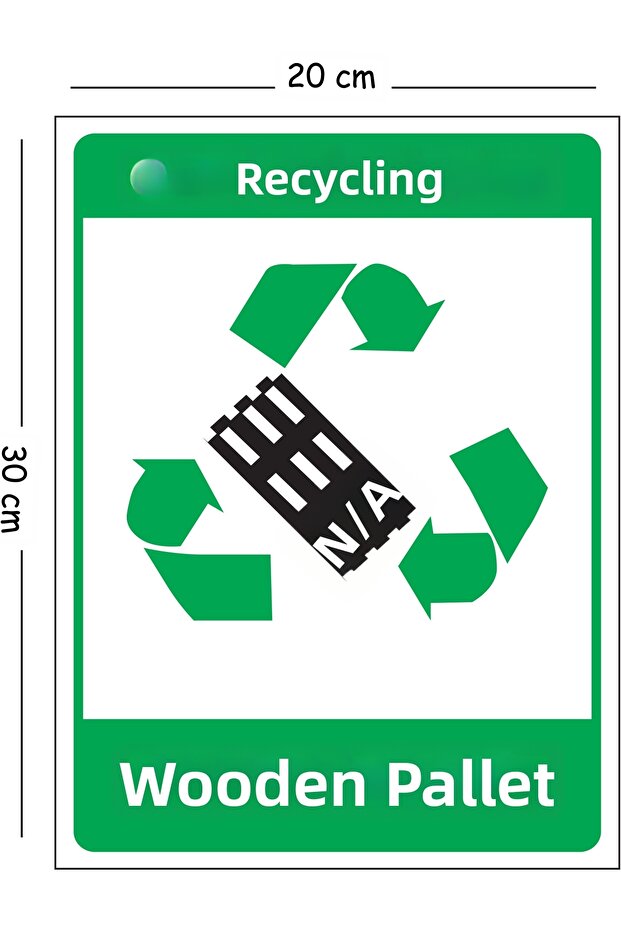 Metal Recycle Board Pallet 20X30 cm A4 Warning Work Safety Sign