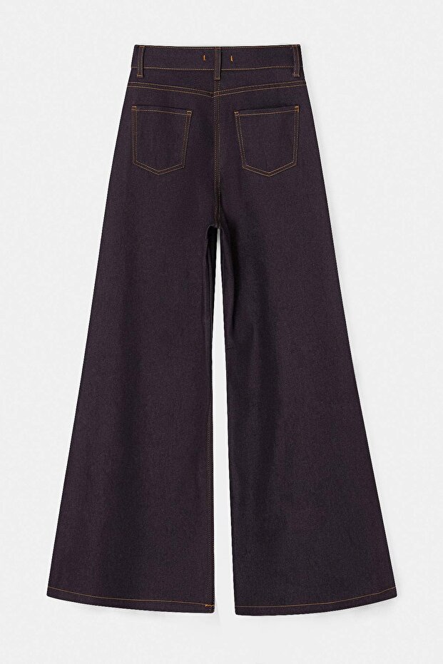 Mor Likralı İnce İspanyol Paça Denim Pantolon TDRSS26PL00031 - 2