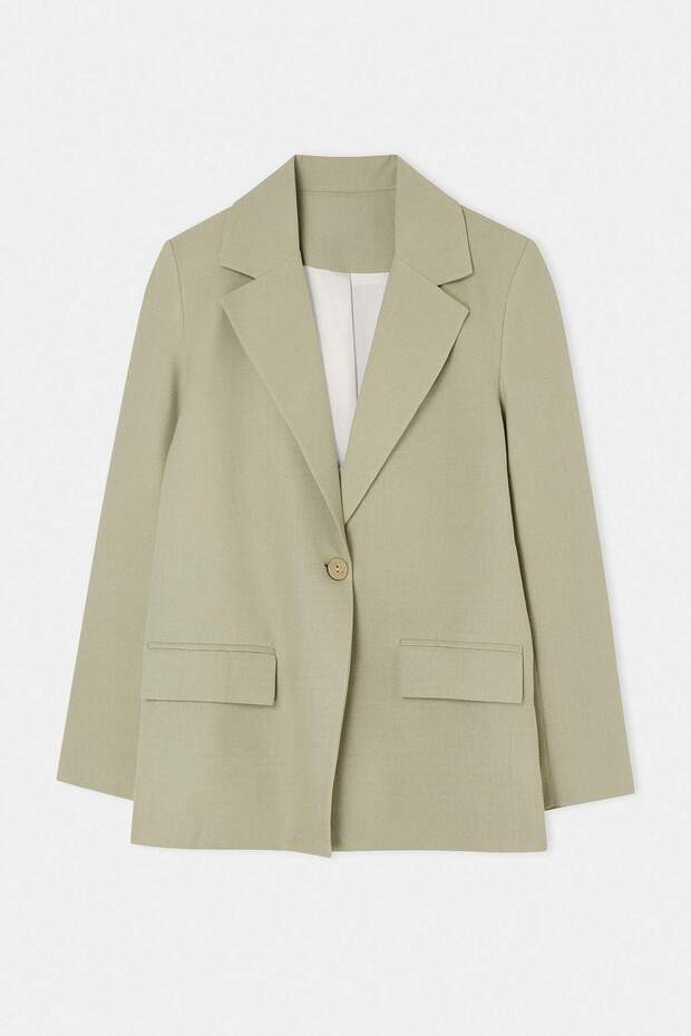 Haki Belden Oturmalı Blazer Ceket TDRSS26CE00017 - 5