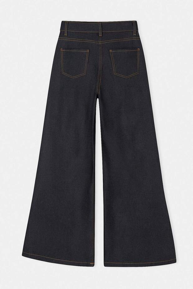 Lacivert Likralı İnce İspanyol Paça Denim Pantolon TDRSS26PL00031 - 5