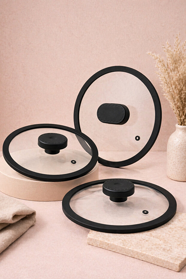 20/24/26 cm Silicone Glass Cover and Tops