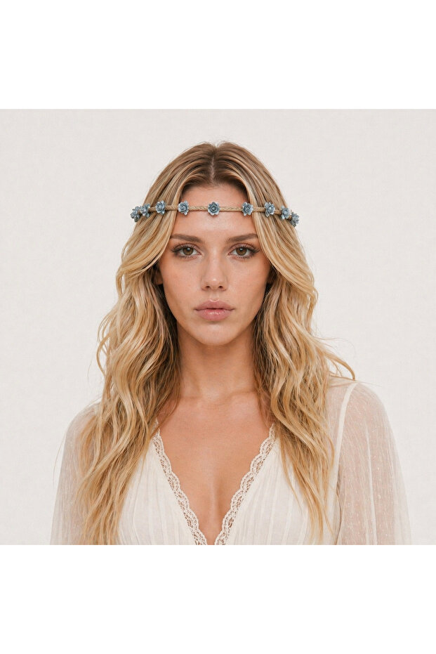 Spring Crown with Roses and Petals Bridesmaid Crown with Roses Festival Crown