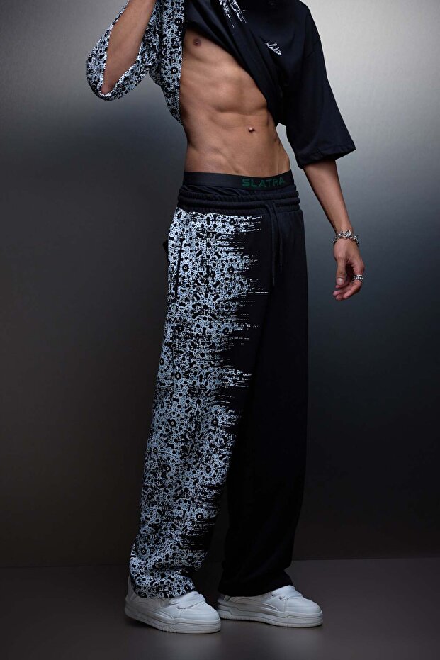 Men's Black Side Effect Baggy Tracksuit