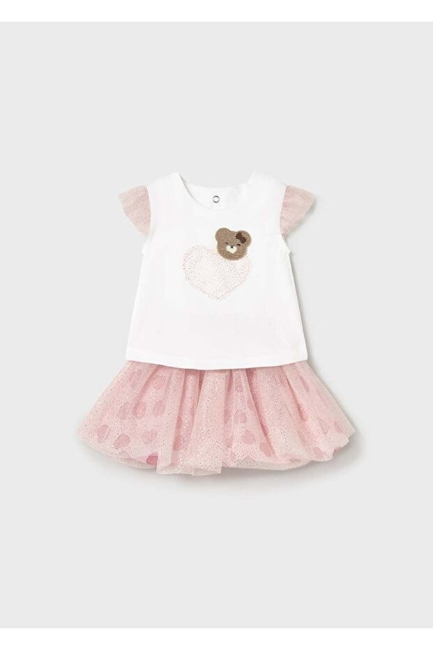 Newborn Girl 2-Piece Set with Tulle Skirt