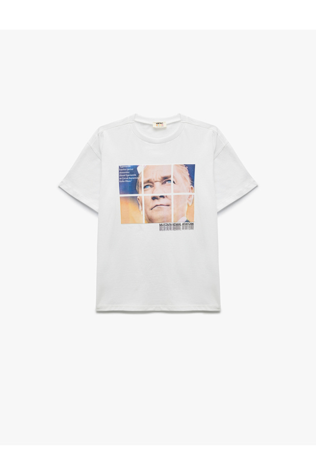 Ataturk Printed Cotton Short Sleeve T-Shirt