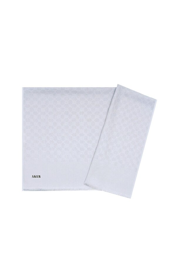 Elegance Monogram Shawl - Light Silver 973