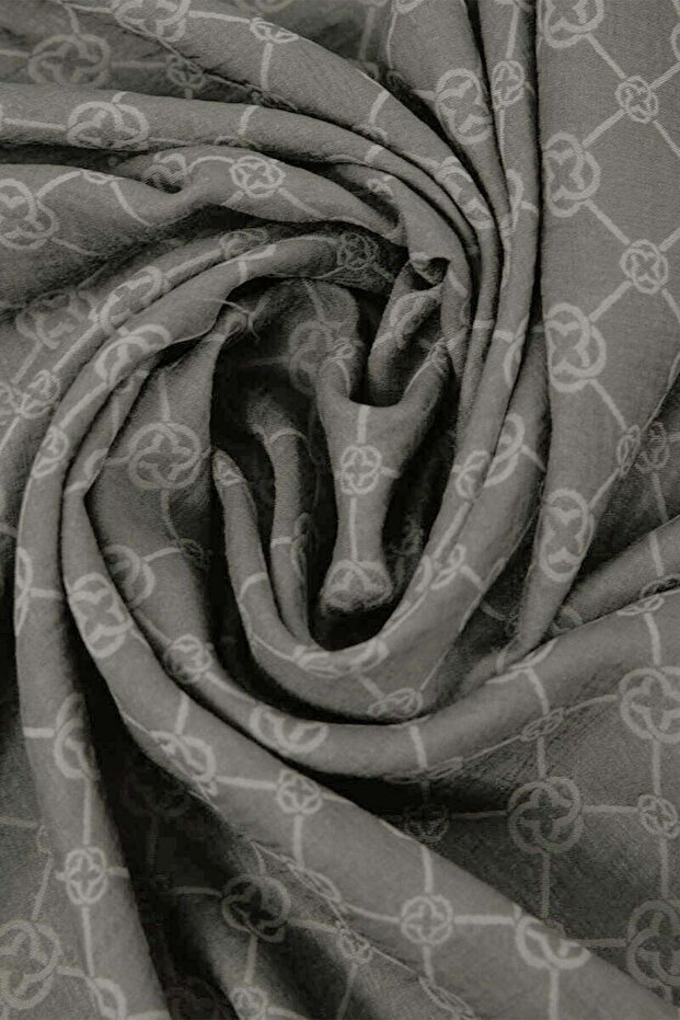 Elegance Monogram Shawl - Soft Stone 975 - 3