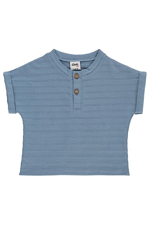 Jacquard 6-18 Months T-Shirt - Blue 6-9 Months