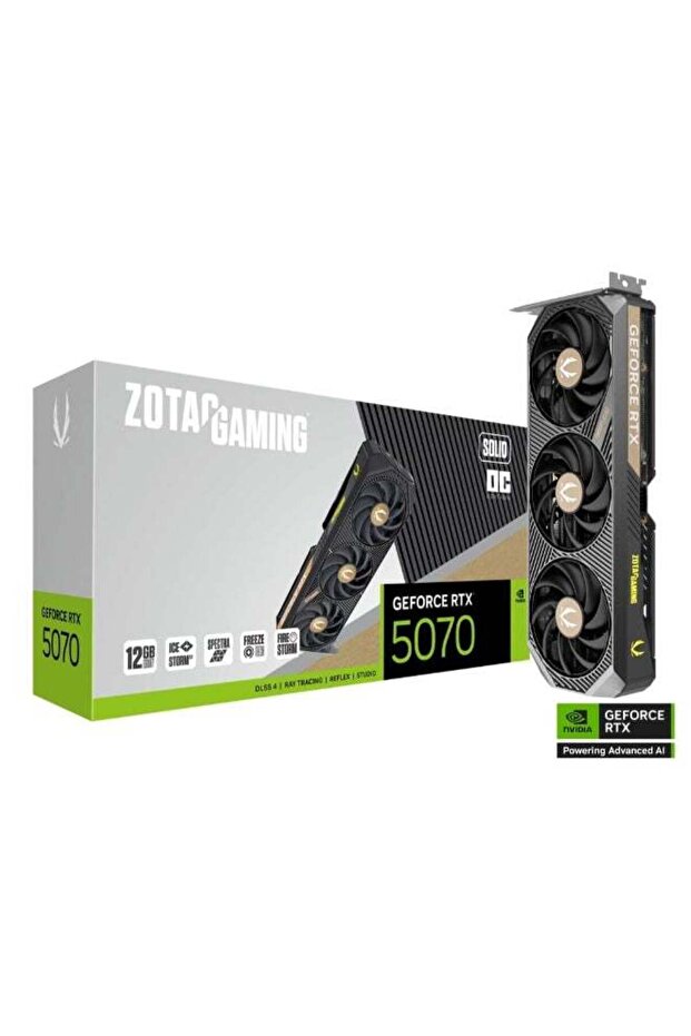 بطاقة رسومات جيفورس RTX 5070 SOLID OC بذاكرة 12 جيجابايت GDDR7 للألعاب