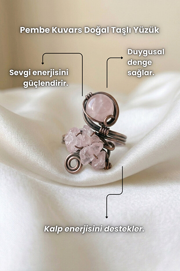 Natural Stone Fairyland Ring (Adjustable) Pink Quartz Amethyst Opalite Aventurine Lapis Lazuli