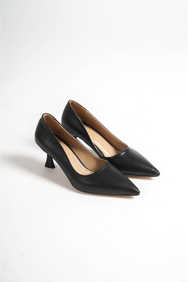 Grasse premium black high heel stiletto shoe