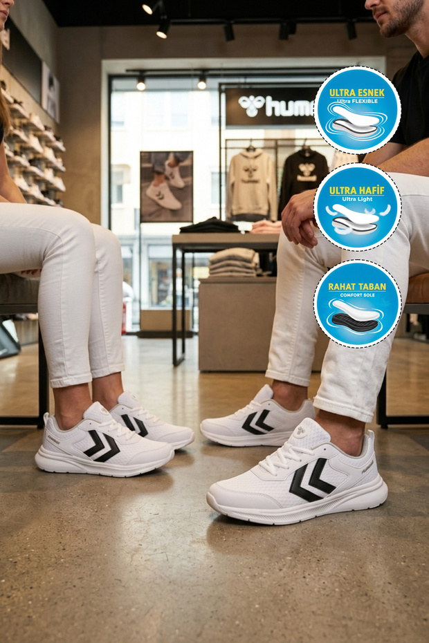 900887 Hml Nency Ii White Black Lightweight Flexible Unisex Sports Shoes