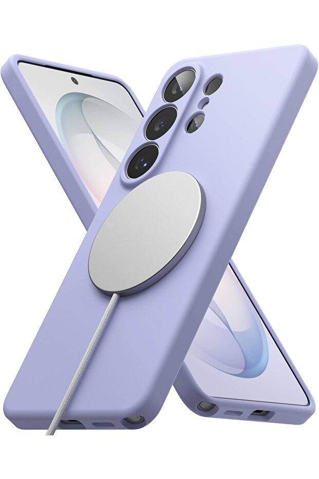 Silicone Magnetic case for Samsung Galaxy S26 Ultra -Purple