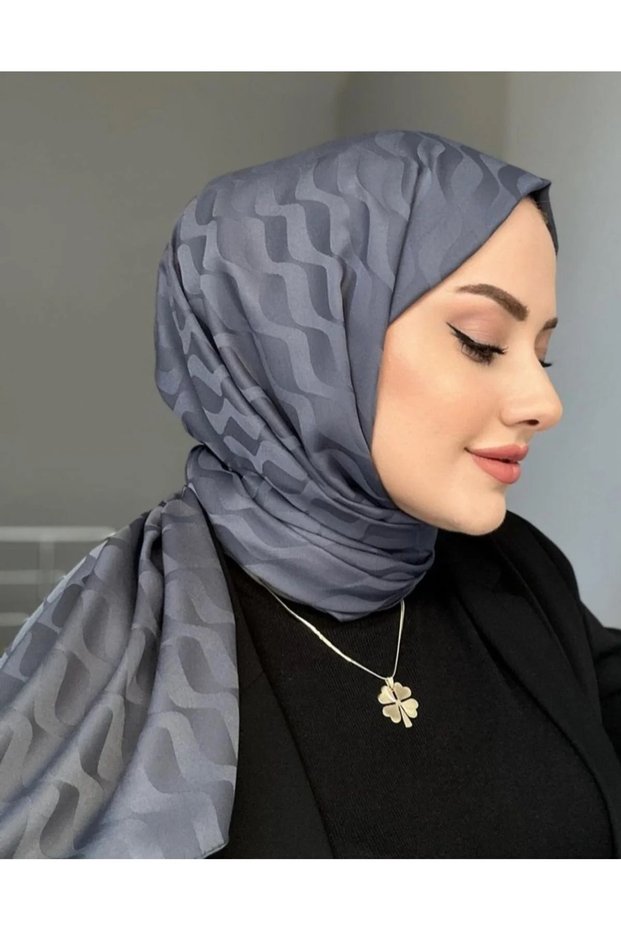 Waterway Pattern Silky Jacquard Shawl
