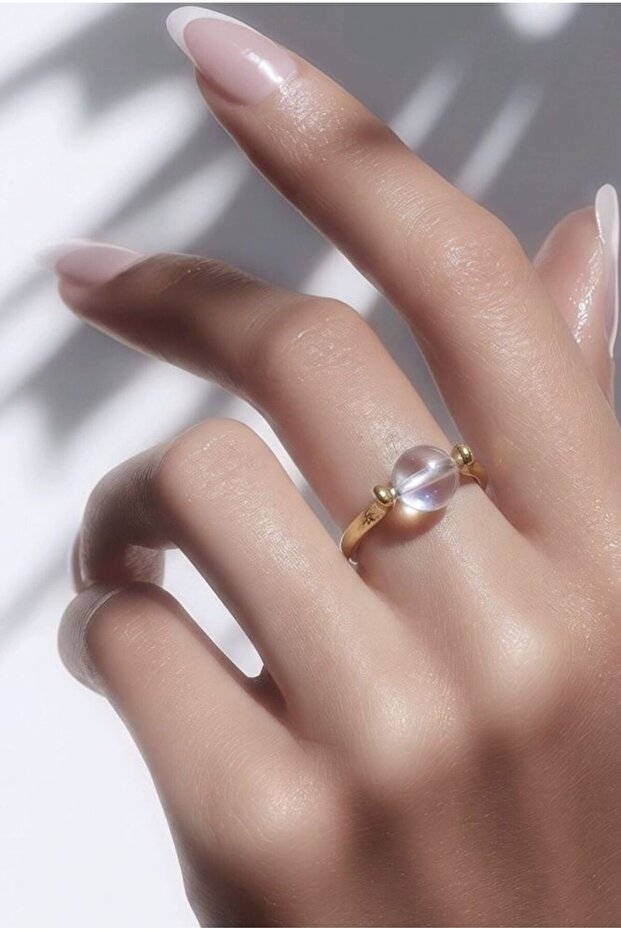Natural Stone Beaded Ring