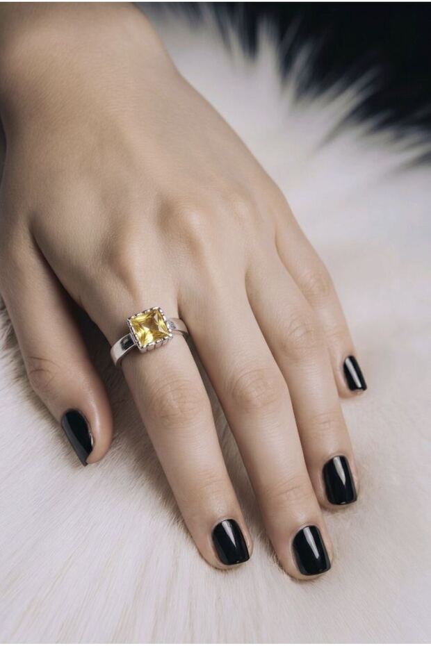 Single Stone Adjustable Zircon Stone Ring