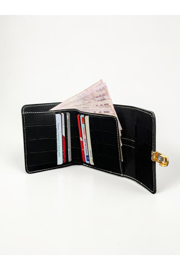 Patter Model Women's Mini Wallet Money Portfolio Stylish Minimal Accessory Detailed Card Holder Wallet