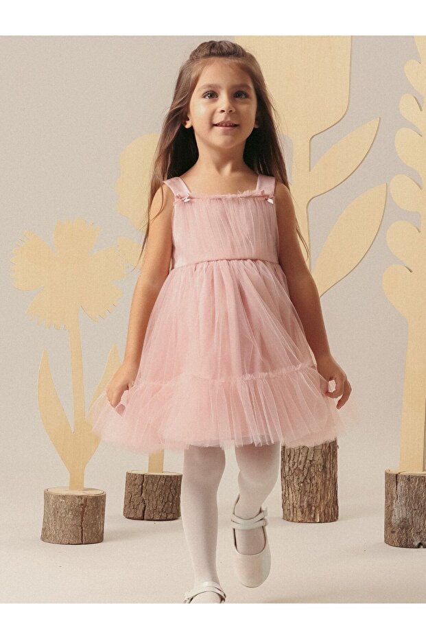 Premium Tulle Skirted Strap Baby Dress
