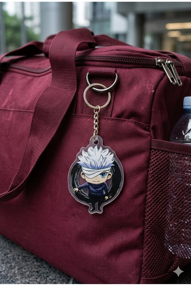 Owl Bag Jujutsu Kaisen - Gojo Satoru Patterned Acrylic Keychain Bag Ornament