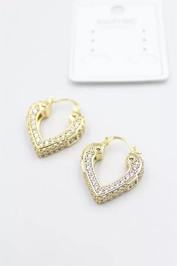 Jewelled Earrings - Gold
