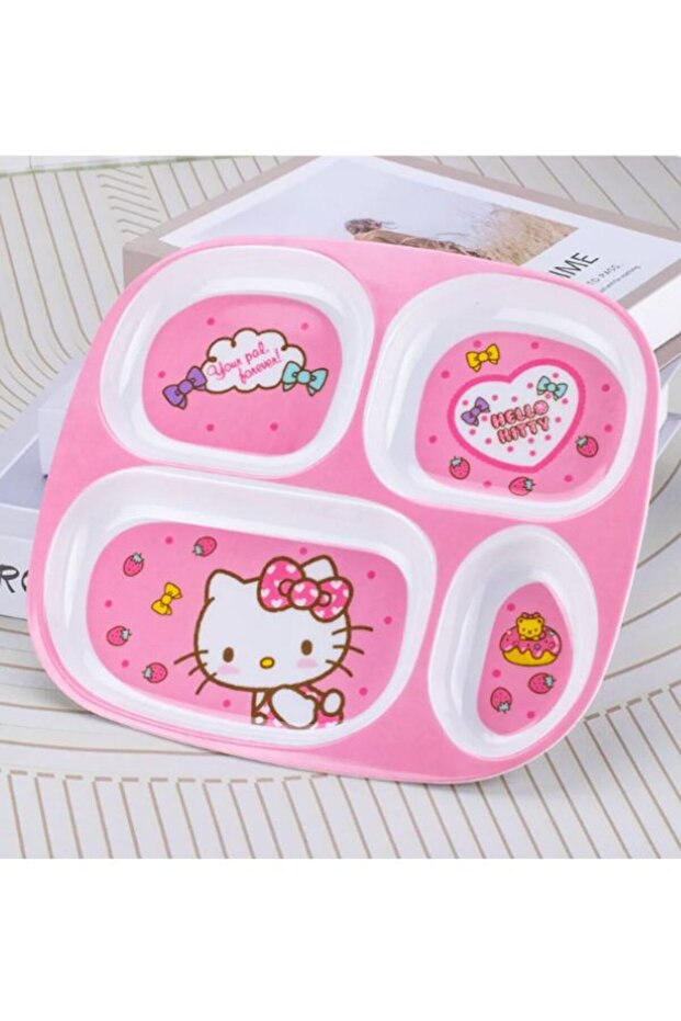Kids Divided Plate – BPA-Free Multi-Compartment Cartoon Dinner Plate
