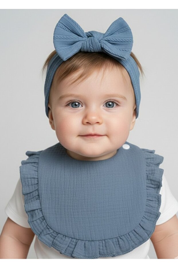 Baby Girl Bib and Headband Set