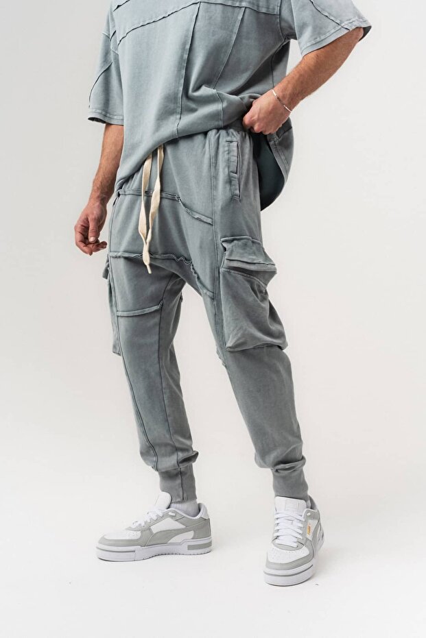 Chaos Elastic Waist Cargo Pocket Detailed Washable Jogger Pants