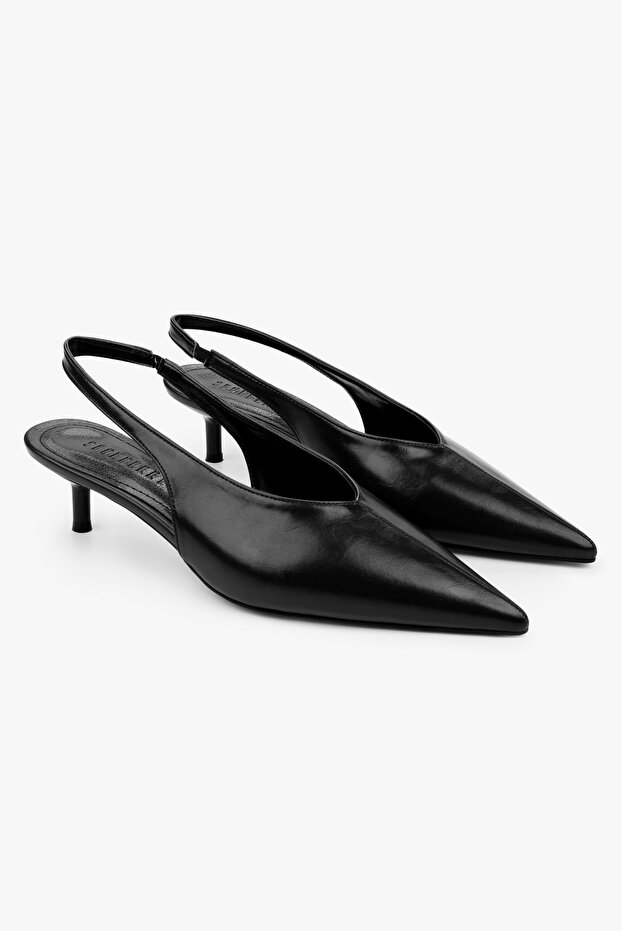 Women's Mia Black Shiny Stiletto
