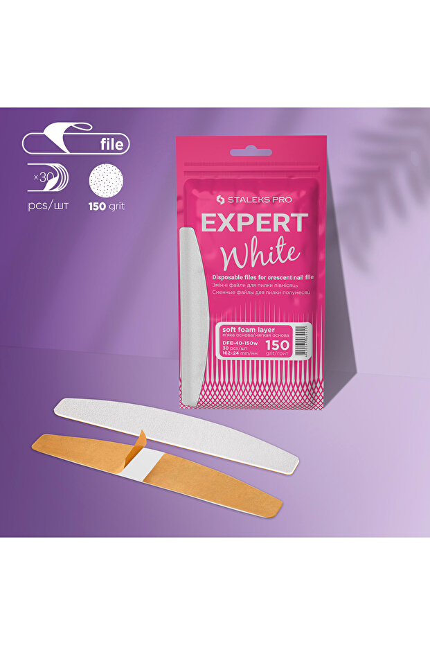 disposable white files for crescent nail file