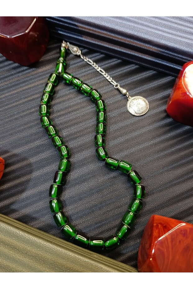 Sikma Stick Amber Prayer Beads
