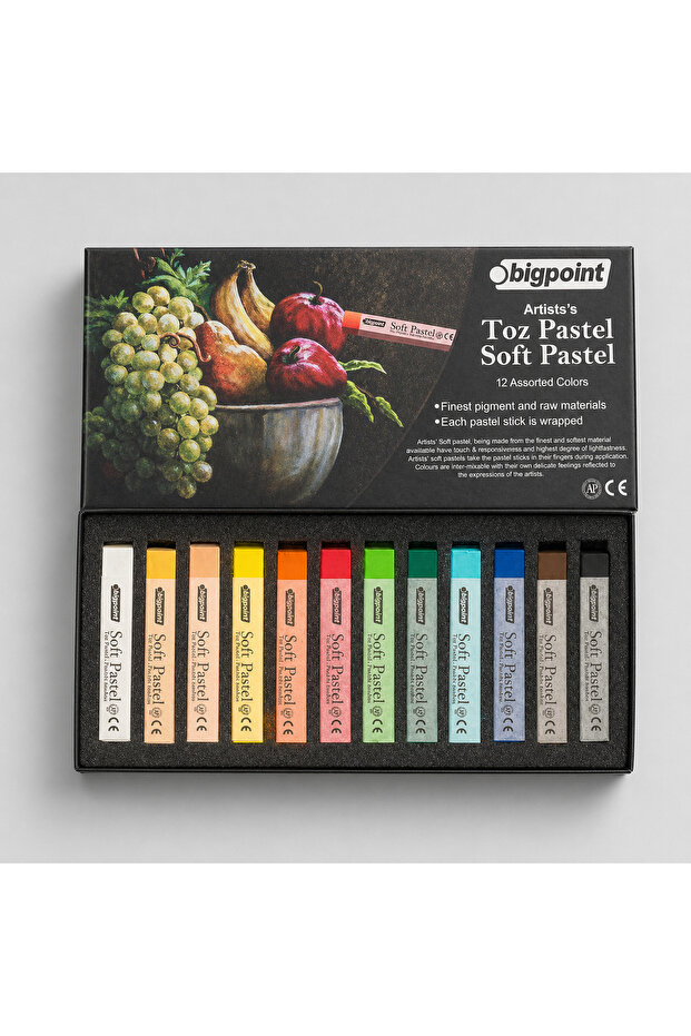 Artists's Powder (Soft) Crayon 12 Colors