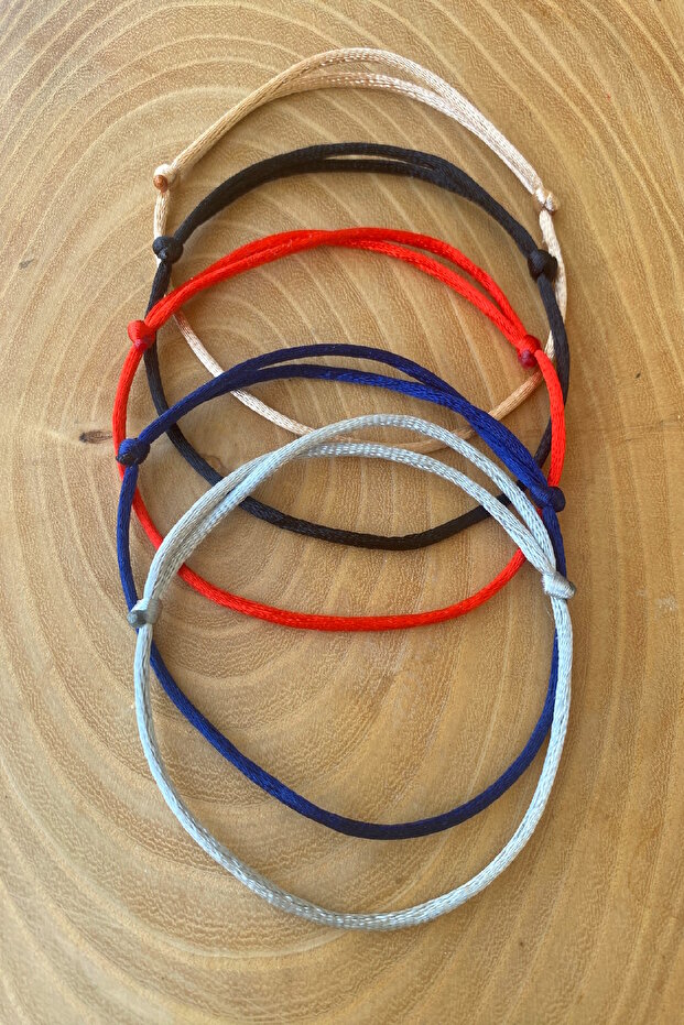 5-Piece Adjustable Rope Anklet - 1