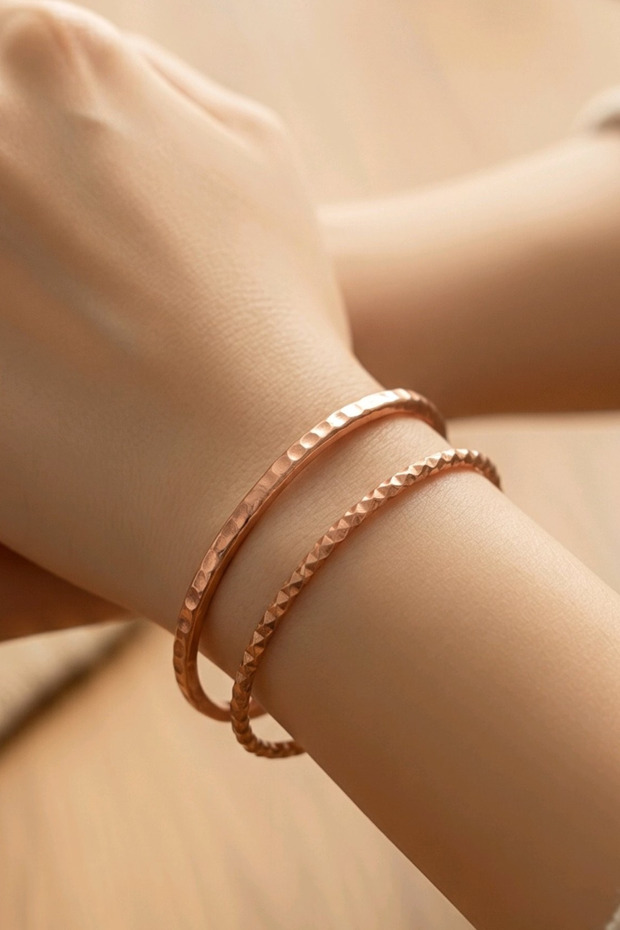 Pure Copper 2 Pieces Adjustable Quality Bracelets (Gift, Daily Use)