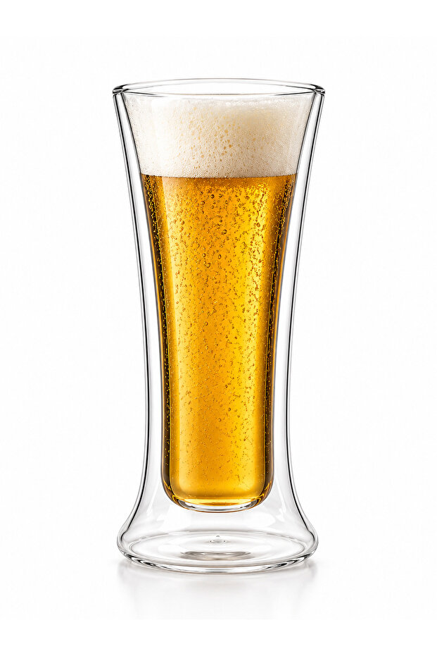 Double Wall Glass Cup 320 ml – Borosilicate Heat Resistant Double Wall Cup – Hot & Cold Beverage Cup, Transparent Thermal Glass Mug, Beer Coffee Tea Latte Cup