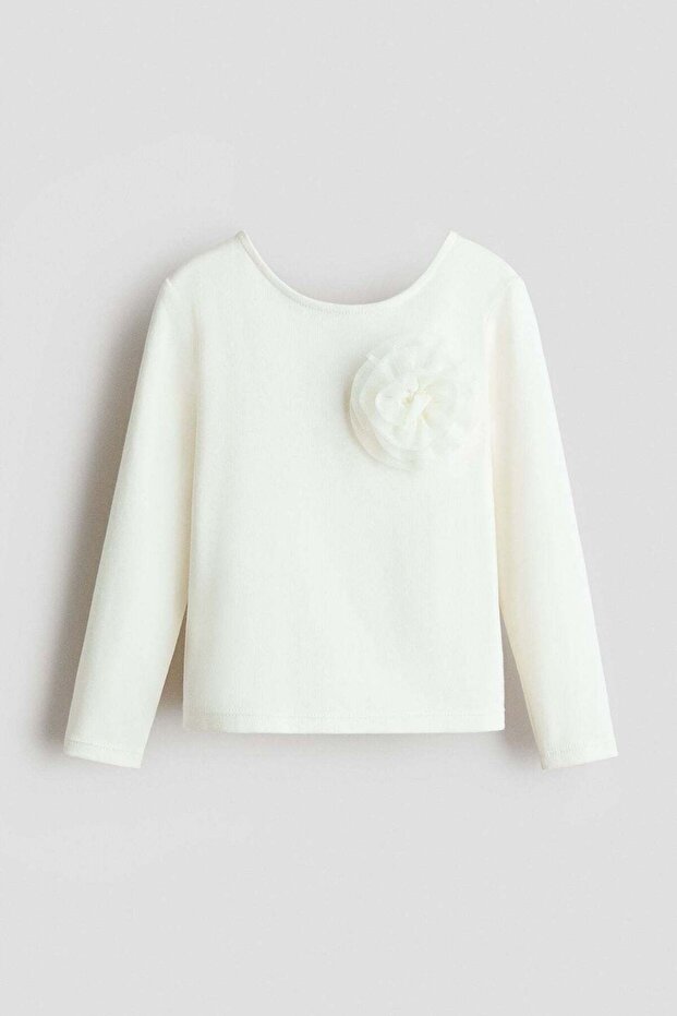 Tulle-appliqué top
