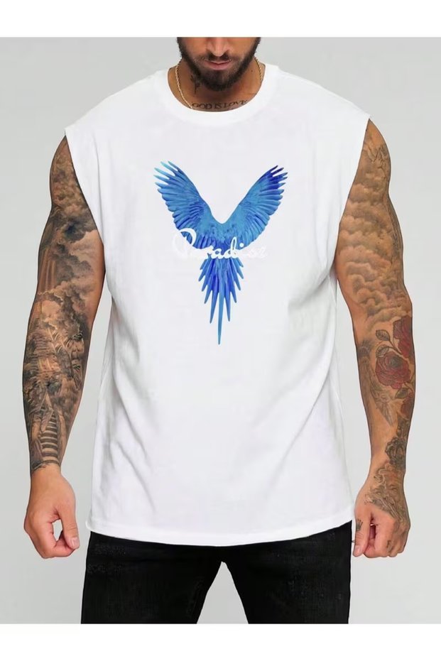 1 Item Is a Gift for Purchases of 6 or More Paradise Printed Sleeveless T-Shirt