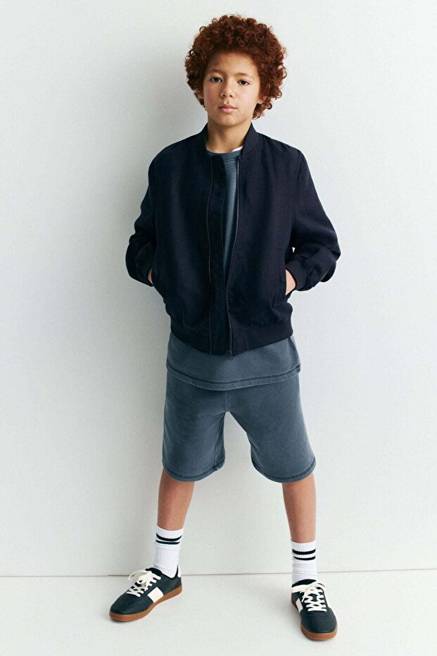 Linen-blend bomber jacket - 4