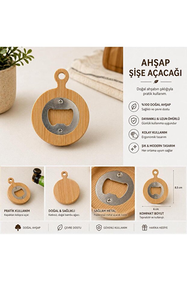 Bambu Şişe Açacağı