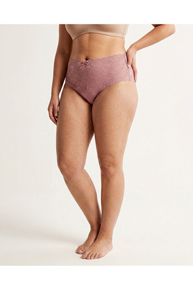 Plus Size Women's Lace Panties with Elastic Waistband