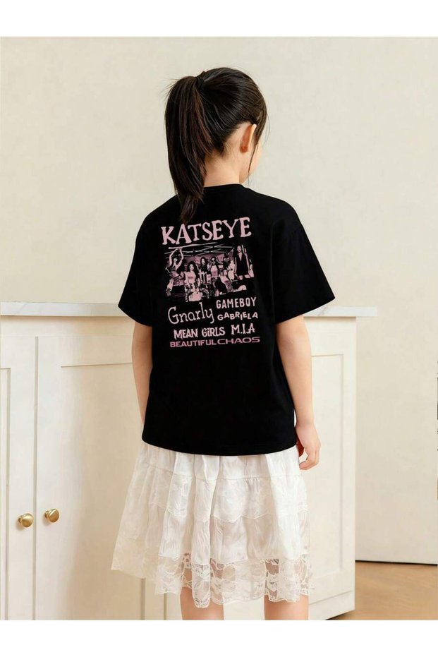 Katseye Printed Crew Neck 100% Cotton Short Sleeve Kids and Teenagers T-Shirt