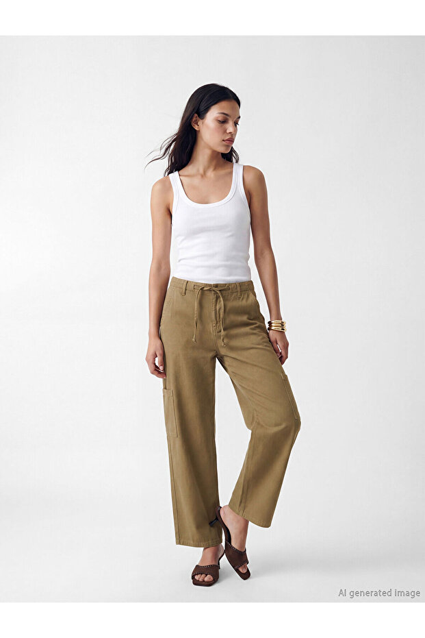 Nevavm Loose Fit Women's Cargo Jean Pants with a Difference
