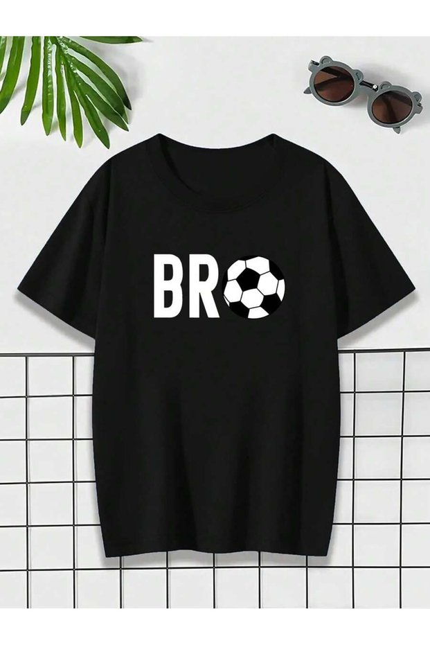 Bro Printed Crew Neck 100% Cotton Short Sleeve Kids and Youth T-Shirt