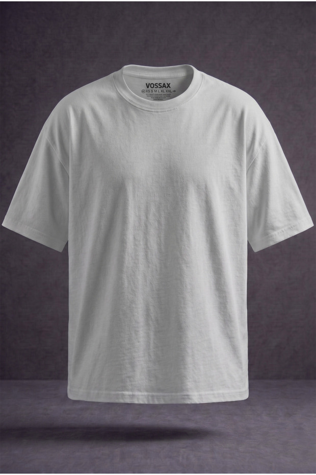 Unisex Gray Crew Neck 100% Cotton Premium Quality Oversize T-Shirt (T-Shirt)
