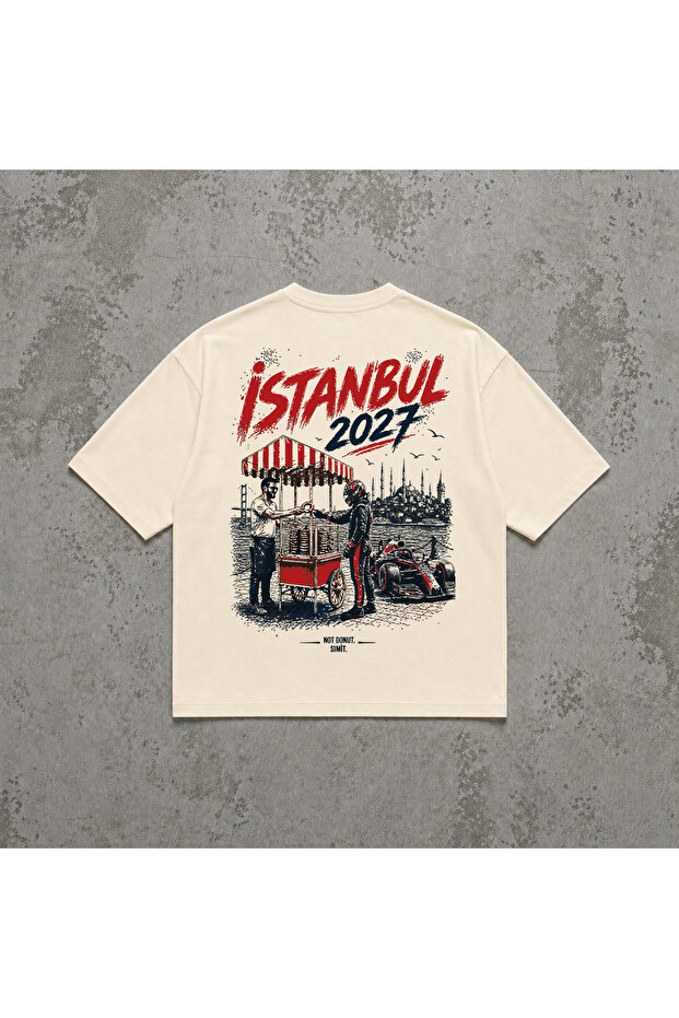 Oversize T-Shirt Not Donut Simit İstanbul 27 Unisex